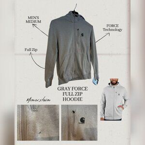 TAKE 50% OFF |Carhartt Force Graphic Full-Zip Hooded Sweatshirt -  *MINOR STAIN*